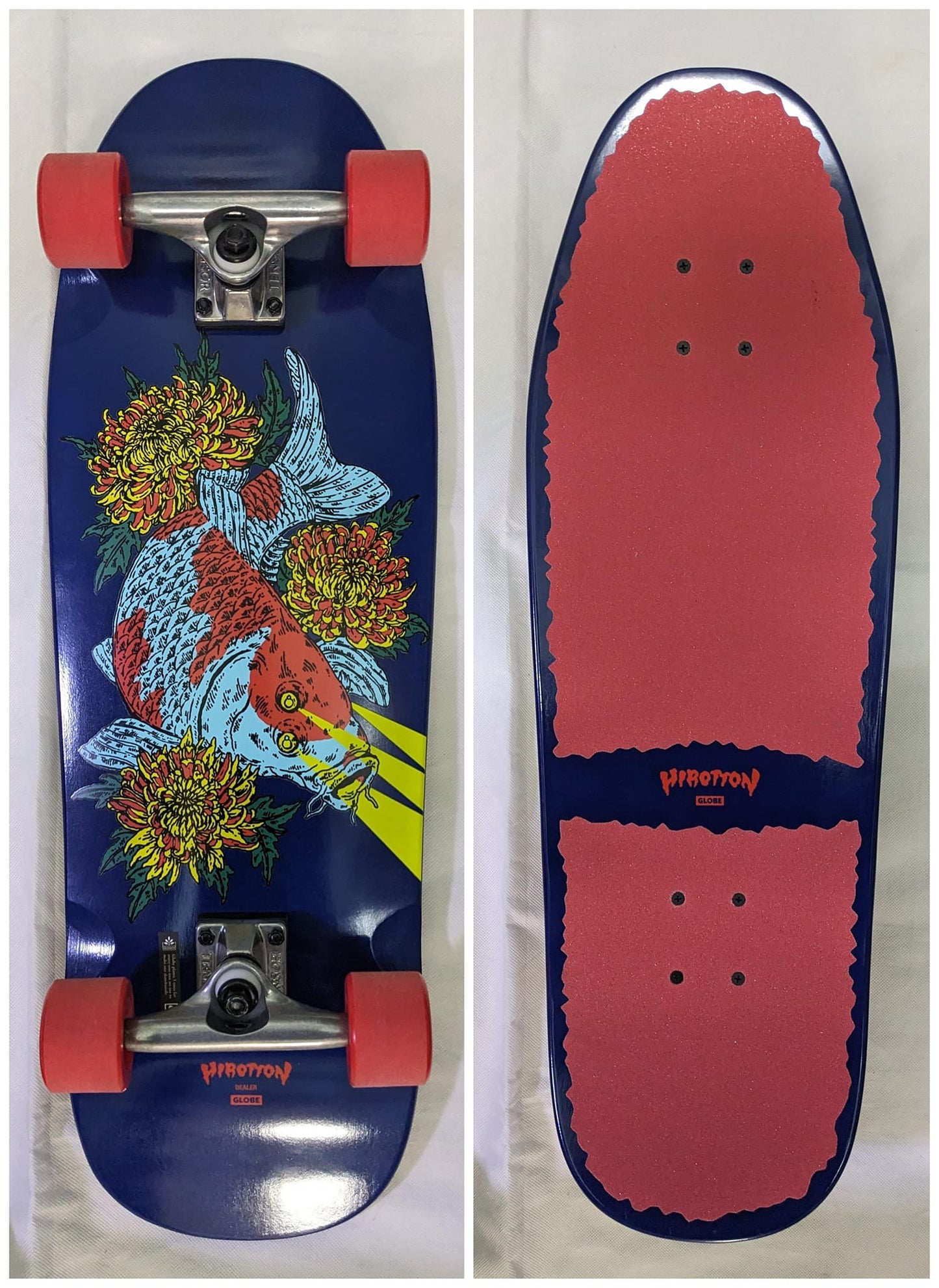 GLOBE Dealer Lazer Koi Fish Complete Skateboard