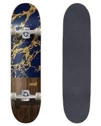 VERB COMPLETE SKATEBOARD PROGRESSIVE MARBLE DIP NAVY/GOLD 7.75"